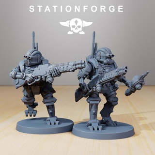 scavenger frontliner techno station forge Toys & Games Tabletop Characters Creatures Sci-Fi Universe Board droid robot tech steampunk miniature priest scifi tabletop kitbash cyborg bits 3d print model - Mito3D
