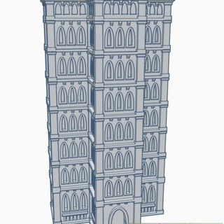 gothic building 34 g034 wargame forge  Toys & Games Tabletop Tabletop Characters & Creatures Sci-Fi Universe Tabletop 3D Printable Terrain Board Games Tabletop Store 40k epic terrain 6mm battletech adeptus titanicus  3d print model - Mito3D