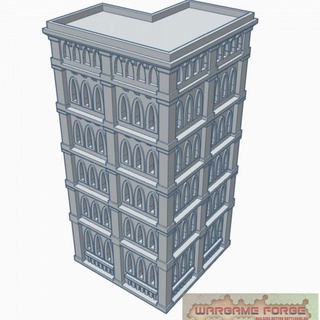 gothic building 36 g036 wargame forge  Toys & Games Tabletop Tabletop Characters & Creatures Sci-Fi Universe Tabletop 3D Printable Terrain Board Games Tabletop Store 40k epic terrain 6mm battletech adeptus titanicus  3d print model - Mito3D