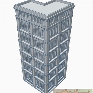 gothic building 37 g037 wargame forge  Toys & Games Tabletop Tabletop Characters & Creatures Sci-Fi Universe Tabletop 3D Printable Terrain Board Games Tabletop Store 40k epic terrain 6mm battletech adeptus titanicus  3d print model - Mito3D