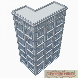 gothic building 45 g045 wargame forge  Toys & Games Tabletop Tabletop Characters & Creatures Sci-Fi Universe Tabletop 3D Printable Terrain Board Games Tabletop Store 40k epic terrain 6mm battletech adeptus titanicus  3d print model - Mito3D