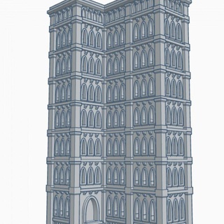 gothic building 50 g050 wargame forge  Toys & Games Tabletop Tabletop Characters & Creatures Sci-Fi Universe Tabletop 3D Printable Terrain Board Games Tabletop Store 40k epic terrain 6mm battletech adeptus titanicus  3d print model - Mito3D