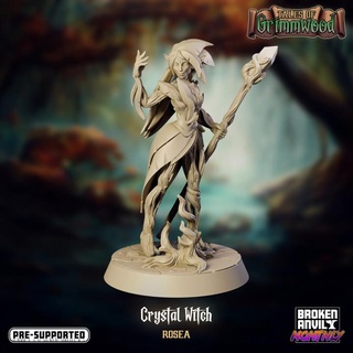 tales grimmwood- dryad crystal witch broken anvil miniatures Toys & Games Tabletop Characters Creatures Fantasy Universe Board Store mini rpg dnd bam 3d print model - Mito3D