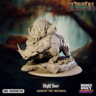 tales grimmwood- blight boar broken anvil miniatures Toys & Games Tabletop Characters Creatures Fantasy Universe Board Store creature monster zombie huge dnd 3d print model - Mito3D
