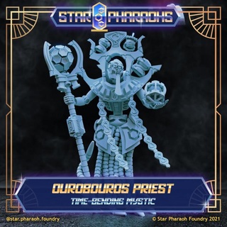 ourobouros priest - star pharaohs pharaoh foundry Toys & Games Tabletop Characters Creatures Sci-Fi Universe Board 40k 28mm necron hq chronomancer 3d print model - Mito3D