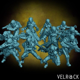 tempest guardsmen black ops unit presupported velrock art miniatures Toys & Games Tabletop Characters Creatures Sci-Fi Universe Board Store 40k guard soldier space trooper wargaming warhammer scifi ranger wargame marine squad psychic commando supported psyker 3d print model - Mito3D