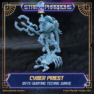 cyber priest - star pharaohs pharaoh foundry Toys & Games Tabletop Characters Creatures Sci-Fi Universe Board 40k scifi 28mm necrons hq cryptek 3d print model - Mito3D