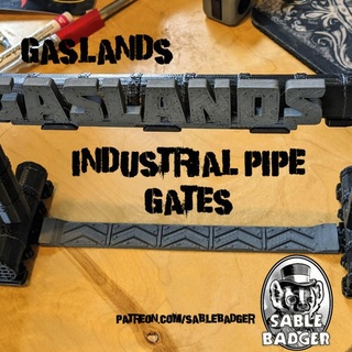 gaslands - industrial pipes gates brander roullett Toys & Games Tabletop Characters Creatures Sci-Fi Universe Board hotwheels matchbox sablebadger 3d print model - Mito3D