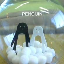 simple animal pingüino jardín 3d print model - Mito3D