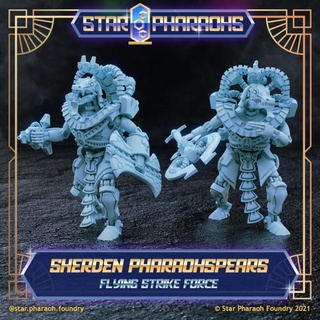 sherden pharaohspears - star pharaohs pharaoh foundry Toys & Games Tabletop Characters Creatures Sci-Fi Universe Board 40k fast wargaming scifi attack 28mm necrons proxy triach praetoreons 3d print model - Mito3D
