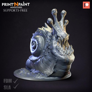 giant snail leonardo escovar Toys & Games Tabletop Characters Creatures Fantasy Universe Board Store creature dragons dungeons fantasy monster warhammer supportless age slug dungeon dnd 9th pathfinder sigmar 3d print model - Mito3D