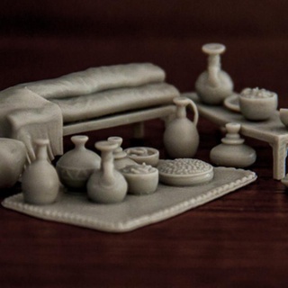 dispersion paysage pots bancs tissu gadgetworks jouets Jeux table personnages créatures fantaisie univers planche boutique 3D imprimable terrain ancien historique miniatures pot banc marchande amphore marché bazar 3d print model - Mito3D