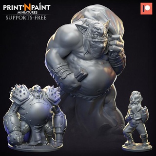 wit's end - 3 mini bundle leonardo escovar Toys & Games Tabletop Characters Creatures Fantasy Universe Board Store dragons dungeons fantasy model monster robot troll warhammer miniature supportless wow gnome age dnd 9th sigmar printnpaint 3d print model - Mito3D