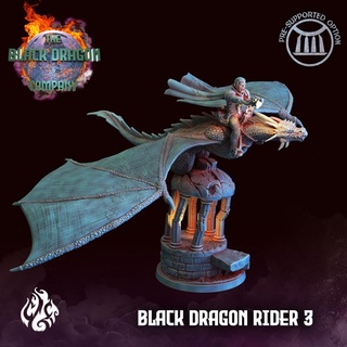 black dragon rider 3 crippled god foundry  Toys & Games Tabletop Tabletop Characters & Creatures Fantasy Universe Tabletop Tabletop Characters & Creatures Board Games Tabletop Store black company dragon fantasy god rpg wizard mage flying evil patreon dnd foundry crippled cgf  3d print model - Mito3D