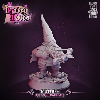 gnome crossbowman drunkendwarf Toys & Games Tabletop Characters Creatures Fantasy Universe Board Store dnd 32mm ttrpg fairytales trpg 3d print model - Mito3D