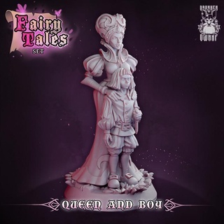 queen boy drunkendwarf Toys & Games Tabletop Characters Creatures Fantasy Universe Board Store dnd 32mm fairytales 3d print model - Mito3D
