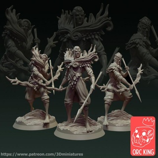 wood elves bows orc king studio Toys & Games Tabletop Characters Creatures Fantasy Universe Board Store dragon elf fantasy forest hero mini minion rpg miniature bow tabletop wargame dungeon combat dnd ttrpg orcking taurodar 3d print model - Mito3D