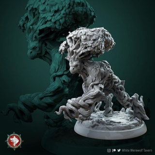 pieca-gryphus pre-supported white werewolf tavern Toys & Games Tabletop Characters Creatures Fantasy Universe Board Store creature game monster rpg tabletop wargame dnd pathfinder ttrpg dndcreature 3d print model - Mito3D