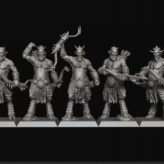 mongrel warriors bow raven twin miniatures Toys & Games Tabletop Characters Creatures Fantasy Universe Board Store 40k warhammer beastmen 40000 ageofsigmar aos ungor raventwinminiatures ungors 3d print model - Mito3D