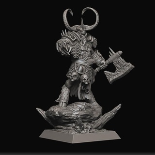 beastmen warlord raven twin miniatures Toys & Games Tabletop accessories Characters Creatures Fantasy Universe Board 40k warhammer 40000 ageofsigmar aos raventwinminiatures 3d print model - Mito3D
