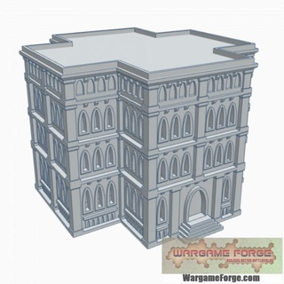 gothic building 54 g054 wargame forge Toys & Games Tabletop Characters Creatures Sci-Fi Universe 3D Printable Terrain Board Store 40k epic terrain 6mm battletech 8mm 3d print model - Mito3D