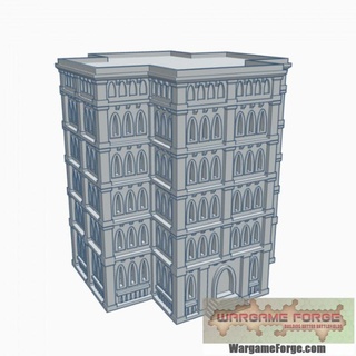 gothic building 56 g056 wargame forge Toys & Games Tabletop Characters Creatures Sci-Fi Universe 3D Printable Terrain Board Store 40k epic terrain 6mm battletech 8mm adeptus titanicus 3d print model - Mito3D