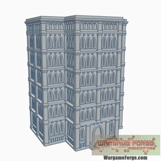 gothic building 57 g057 wargame forge Toys & Games Tabletop Characters Creatures Sci-Fi Universe 3D Printable Terrain Board Store 40k epic terrain 6mm battletech 8mm adeptus titanicus 3d print model - Mito3D