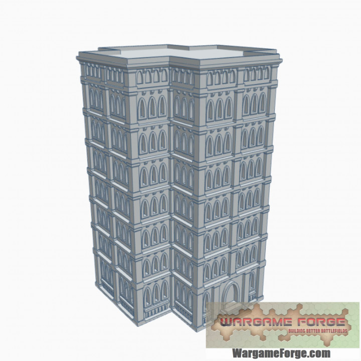 gótico edificio 58 g058 juego guerra fragua juguetes juegos mesa caracteres criaturas Sci Fi universo 3D imprimible terreno tablero Tienda 40k épico 6mm battletech 8mm adeptus titanicus 3D print model - Mito3D