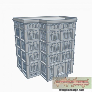 gothic building 63 g063 wargame forge Toys & Games Tabletop Characters Creatures Sci-Fi Universe 3D Printable Terrain Board Store 40k epic terrain 6mm battletech 8mm 3d print model - Mito3D