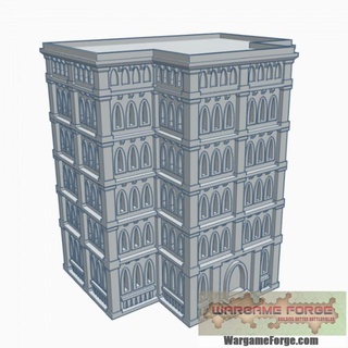 gothic building 64 g064 wargame forge Toys & Games Tabletop Characters Creatures Sci-Fi Universe 3D Printable Terrain Board Store 40k epic terrain 6mm battletech 8mm adeptus titanicus 3d print model - Mito3D