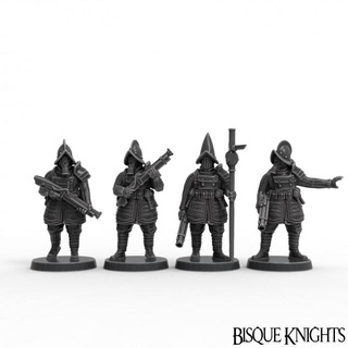 matchlock mage hunters x9 saint decent Toys & Games Tabletop Characters Creatures Fantasy Universe Board hunter dnd bisqueknights magehunters 3d print model - Mito3D