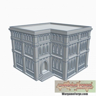gothic building 69 g069 wargame forge Toys & Games Tabletop Characters Creatures Sci-Fi Universe 3D Printable Terrain Board Store 40k epic terrain 6mm battletech 8mm 3d print model - Mito3D