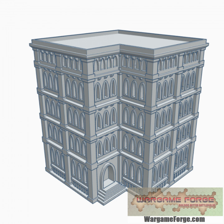 gothique bâtiment 71 g071 jeu guerre forger jouets Jeux table personnages créatures Sci univers 3D imprimable terrain planche boutique 40k épique 6mm Battletech 8mm 3D print model - Mito3D