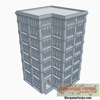 gothic building 73 g073 wargame forge Toys & Games Tabletop Characters Creatures Sci-Fi Universe 3D Printable Terrain Board Store 40k epic terrain 6mm battletech 8mm adeptus titanicus 3d print model - Mito3D