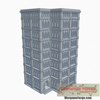 gothic building 74 g074 wargame forge Toys & Games Tabletop Characters Creatures Sci-Fi Universe 3D Printable Terrain Board Store 40k epic terrain 6mm battletech 8mm adeptus titanicus 3d print model - Mito3D