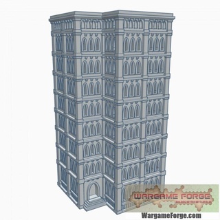 gothic building 75 g075 wargame forge Toys & Games Tabletop Characters Creatures Sci-Fi Universe 3D Printable Terrain Board Store 40k epic terrain 6mm battletech 8mm adeptus titanicus 3d print model - Mito3D