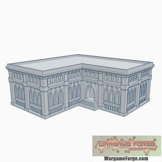 gothic building 76 g076 wargame forge Toys & Games Tabletop Characters Creatures Sci-Fi Universe 3D Printable Terrain Board Store 40k epic terrain 6mm battletech 8mm 3d print model - Mito3D