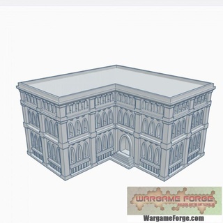 gothic building 77 g077 wargame forge Toys & Games Tabletop Characters Creatures Sci-Fi Universe 3D Printable Terrain Board Store 40k epic terrain 6mm battletech 8mm 3d print model - Mito3D