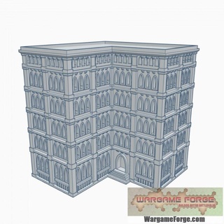 gothic building 80 g080 wargame forge Toys & Games Tabletop Characters Creatures Sci-Fi Universe 3D Printable Terrain Board Store 40k epic terrain 6mm battletech 8mm adeptus titanicus 3d print model - Mito3D