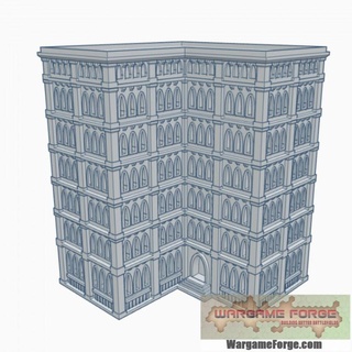 gothic building 81 g081 wargame forge Toys & Games Tabletop Characters Creatures Sci-Fi Universe 3D Printable Terrain Board Store 40k epic terrain 6mm battletech 8mm adeptus titanicus 3d print model - Mito3D
