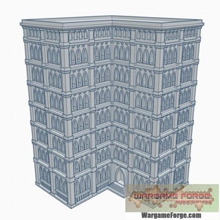 gothic building 82 g082 wargame forge Toys & Games Tabletop Characters Creatures Sci-Fi Universe 3D Printable Terrain Board Store 40k epic terrain 6mm battletech 8mm adeptus titanicus 3d print model - Mito3D