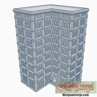 gothic building 83 g083 wargame forge Toys & Games Tabletop Characters Creatures Sci-Fi Universe 3D Printable Terrain Board Store 40k epic terrain 6mm battletech 8mm adeptus titanicus 3d print model - Mito3D