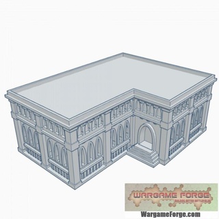 gothic building 84 g084 wargame forge Toys & Games Tabletop Characters Creatures Sci-Fi Universe 3D Printable Terrain Board Store 40k epic terrain 6mm battletech 8mm 3d print model - Mito3D