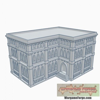 gothic building 85 g085 wargame forge Toys & Games Tabletop Characters Creatures Sci-Fi Universe 3D Printable Terrain Board 40k epic terrain 6mm battletech 8mm 3d print model - Mito3D