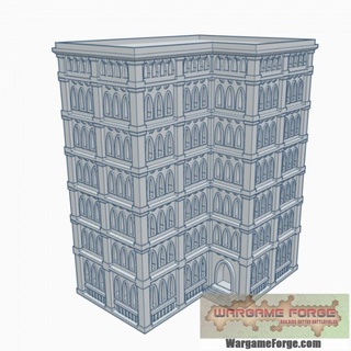 gothic building 89 g089 wargame forge Toys & Games Tabletop Characters Creatures Sci-Fi Universe 3D Printable Terrain Board Store 40k epic terrain 6mm battletech 8mm adeptus titanicus 3d print model - Mito3D