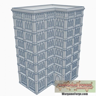 gothic building 90 g090 wargame forge Toys & Games Tabletop Characters Creatures Sci-Fi Universe 3D Printable Terrain Board Store 40k epic terrain 6mm battletech 8mm adeptus titanicus 3d print model - Mito3D