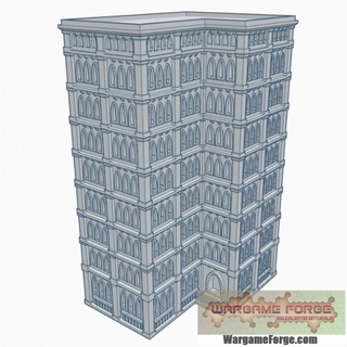 gothic building 91 g091 wargame forge Toys & Games Tabletop Characters Creatures Sci-Fi Universe 3D Printable Terrain Board Store 40k epic terrain 6mm battletech 8mm adeptus titanicus 3d print model - Mito3D
