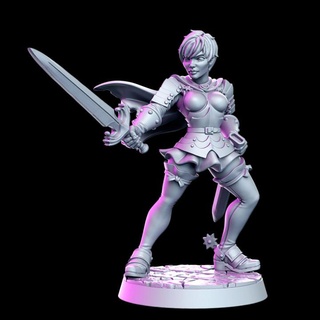 cleto - female knight 32mm dnd rn estudio Toys & Games Tabletop Characters Creatures Fantasy Universe Board Store rpg 3d print model - Mito3D