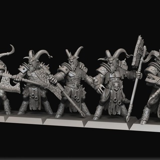 longhorn warriors raven twin miniatures Store 40k warhammer beastmen 40000 ageofsigmar aos raventwinminiatures 3d print model - Mito3D