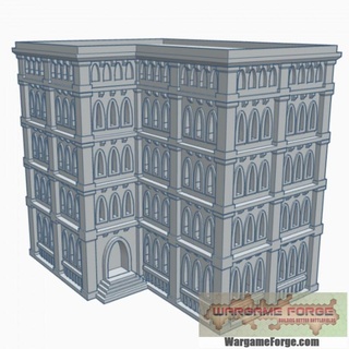 gothic building 95 g095 wargame forge Toys & Games Tabletop Characters Creatures Sci-Fi Universe 3D Printable Terrain Board Store 40k epic terrain 6mm battletech 8mm adeptus titanicus 3d print model - Mito3D